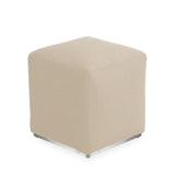 Tabouret Dara carré 40x40cm - 40cm de hauteur textile d'extérieur avec base en acier inoxydable