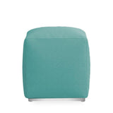 Tabouret Dara carré 40x40cm - 40cm de hauteur textile d'extérieur avec base en acier inoxydable