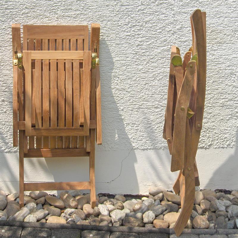 Elegance Deckchair 2er Set bestehend aus 2 Elegance Deckchair und 2 Auflagen in Nagata mit Nackenkissen
