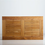 Table basse Briston 105 x 60 cm avec étagère en teck certifié Grade A avec pieds de table 6x6 cm