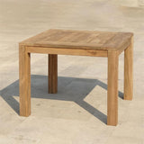 Dusun dining table 100 x 100 x 77 cm made of recycled teak - legs: 9 x 9 cm, beam: 7 cm, table top: 3 cm