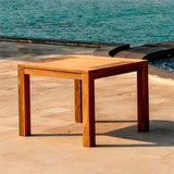 Dusun dining table 100 x 100 x 77 cm made of recycled teak - legs: 9 x 9 cm, beam: 7 cm, table top: 3 cm