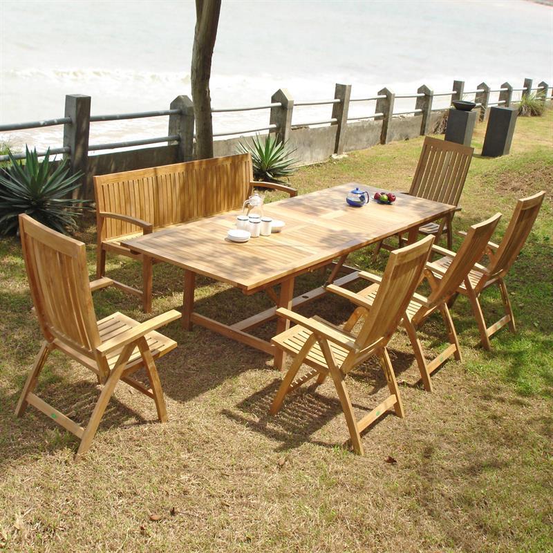 Elegance Gartenbank 130 cm - Zertifiziertes Teakholz GRADE A