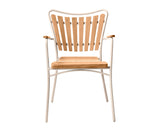 Ellen Stapelstuhl Sandy Grey/Sandy Grey Teak Grade A mit Aluminium pulverbeschichtet