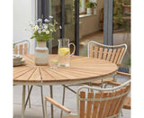 Ellen Stapelstuhl Sandy Grey/Sandy Grey Teak Grade A mit Aluminium pulverbeschichtet