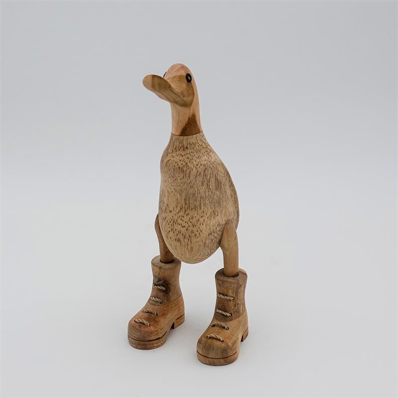 Canard »Bruno« - petit canard dressé beige-brun avec des chaussures