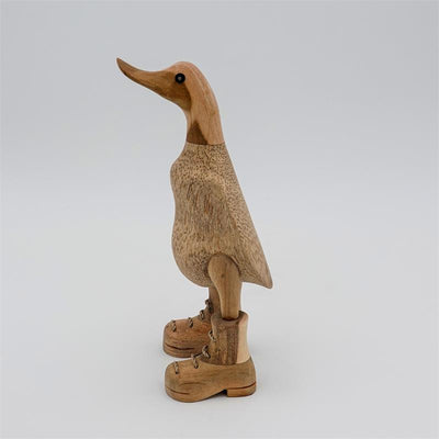 Canard »Bruno« - petit canard dressé beige-brun avec des chaussures