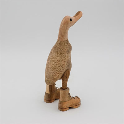 Canard »Bruno« - petit canard dressé beige-brun avec des chaussures