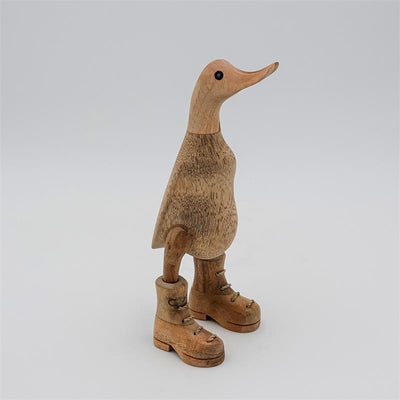 Canard »Bruno« - petit canard dressé beige-brun avec des chaussures