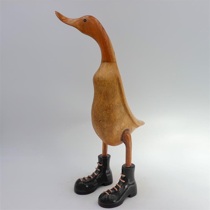 Canard »Charlotte« - grand canard dressé brun avec des chaussures noires
