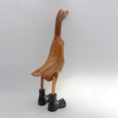 Canard »Clemens« beige-marron dressé avec des chaussures noires