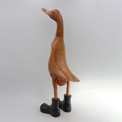 Canard »Clemens« beige-marron dressé avec des chaussures noires