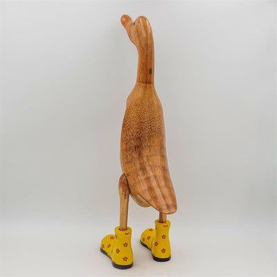 Canard géant « Denise » beige-brun jaune à fleurs