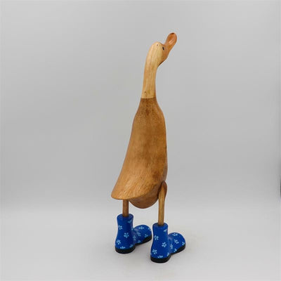 Canard » Ramona « grand marron dressé bleu avec des fleurs