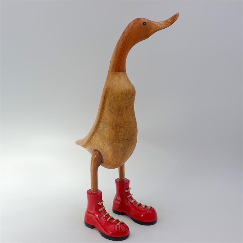Canard »Carmen« - grandes chaussures rouges dressées marron