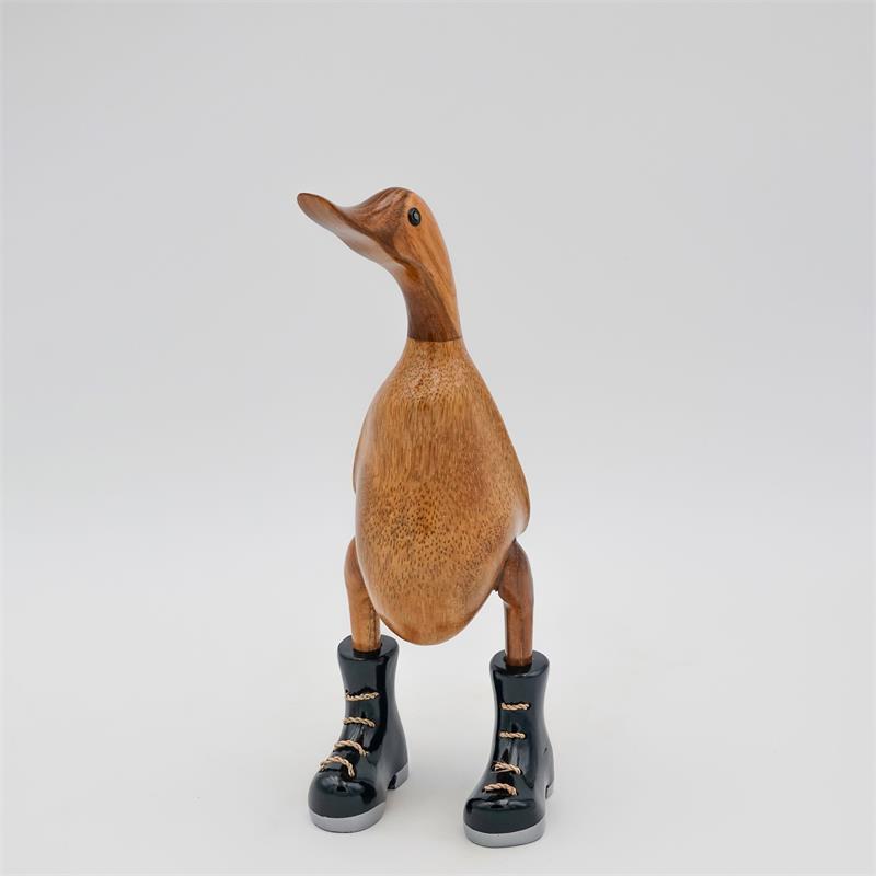 Canard »Walter« - petit canard dressé brun avec des chaussures noires/argentées