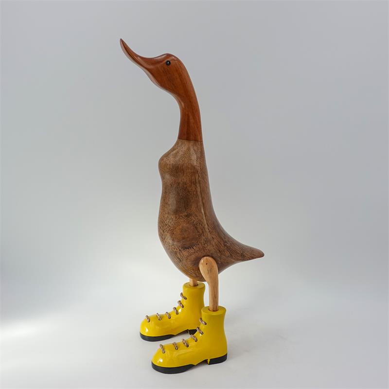Canard « Jenny » grandes chaussures marron droites jaunes