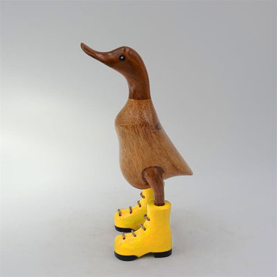 Canard »Jule« petit brun dressé avec des chaussures jaunes