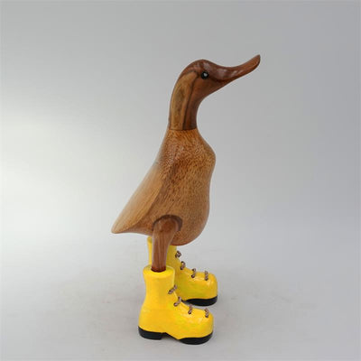 Canard »Jule« petit brun dressé avec des chaussures jaunes