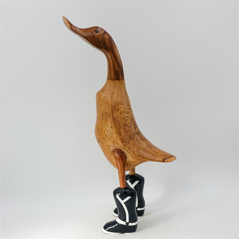 Canard Cowboy « Old Schnatterhand » grand modèle marron avec bottes noires