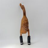Canard Cowboy « Old Schnatterhand » grand modèle marron avec bottes noires
