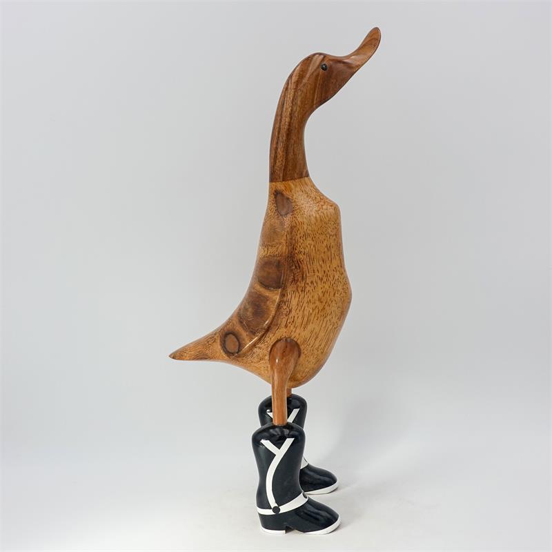 Canard Cowboy « Old Schnatterhand » grand modèle marron avec bottes noires
