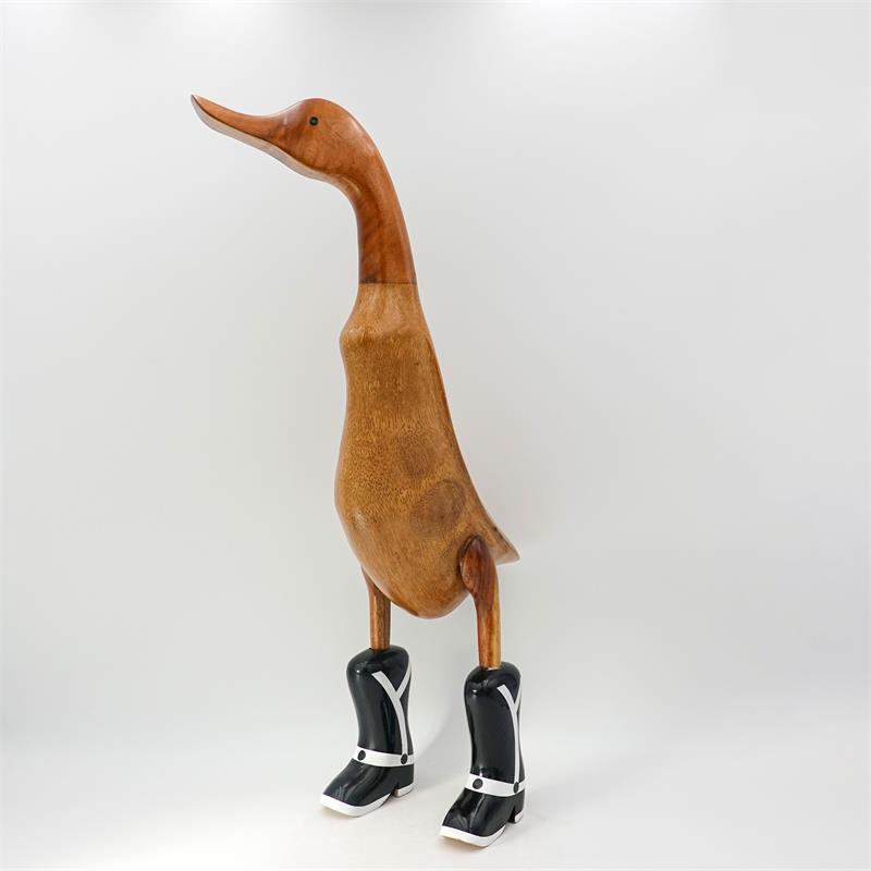 Bottes de cowboy noires géantes marron « Billy le Canard »