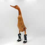 Bottes de cowboy noires géantes marron « Billy le Canard »