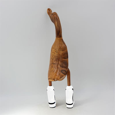 Canard Cowboy »Virgil Erpel« grand marron dressé avec des bottes blanches