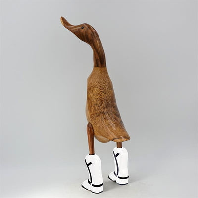 Canard Cowboy »Virgil Erpel« grand marron dressé avec des bottes blanches
