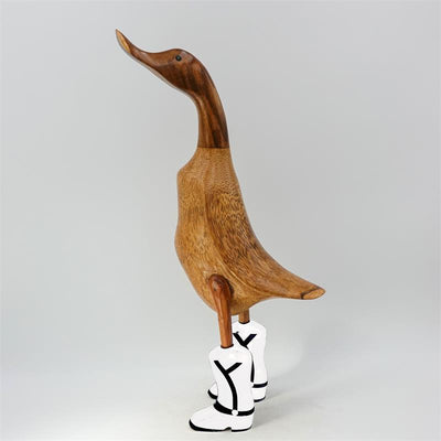 Canard Cowboy »Virgil Erpel« grand marron dressé avec des bottes blanches