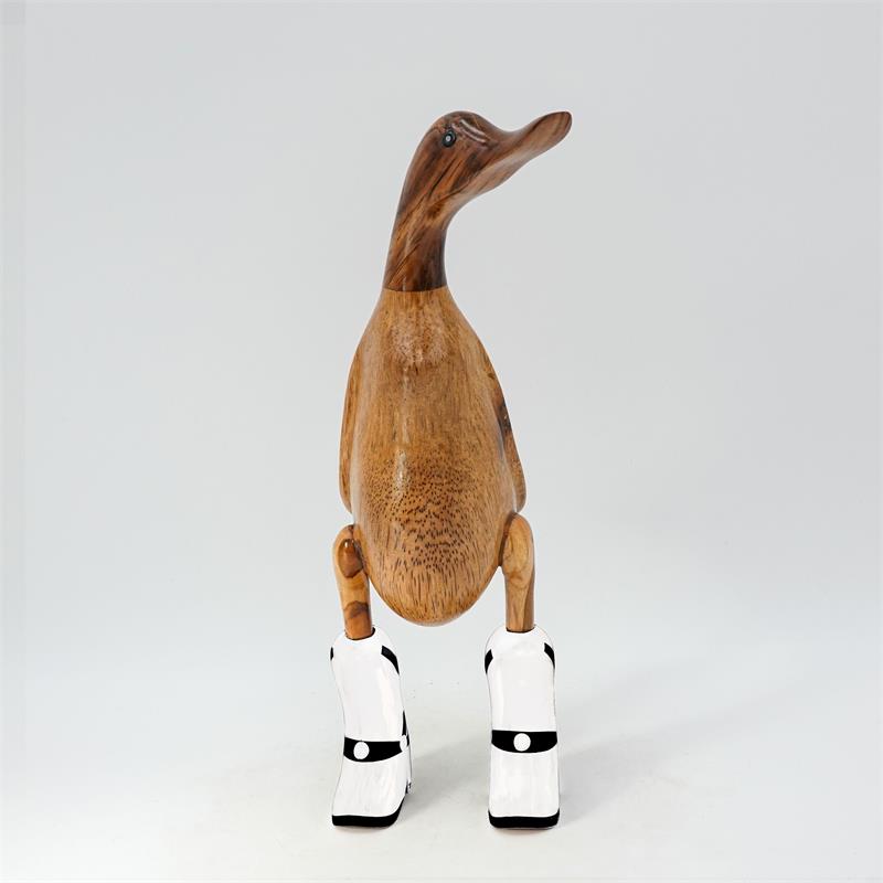 Duck Cowboy »Morgan Drake« medium brown upright Cowboy white boots