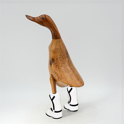 Duck Cowboy »Morgan Drake« medium brown upright Cowboy white boots