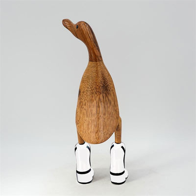 Duck Cowboy »Morgan Drake« medium brown upright Cowboy white boots
