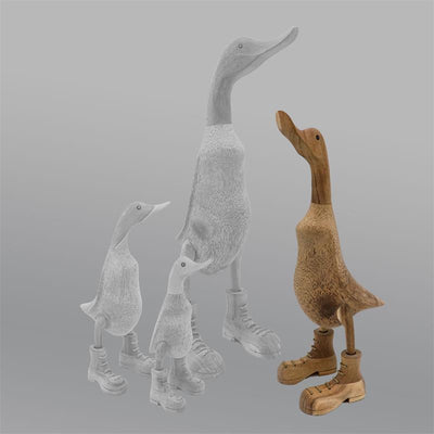 Canard »Ben« - grand canard dressé beige-brun avec des chaussures