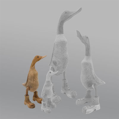 Canard »Bastian« - beige-brun moyen dressé avec des chaussures