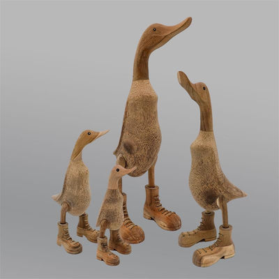 Canard »Barnabé« - géant beige-brun dressé avec des chaussures