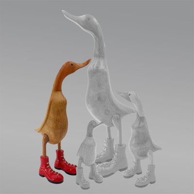 Canard »Carmen« - grandes chaussures rouges dressées marron