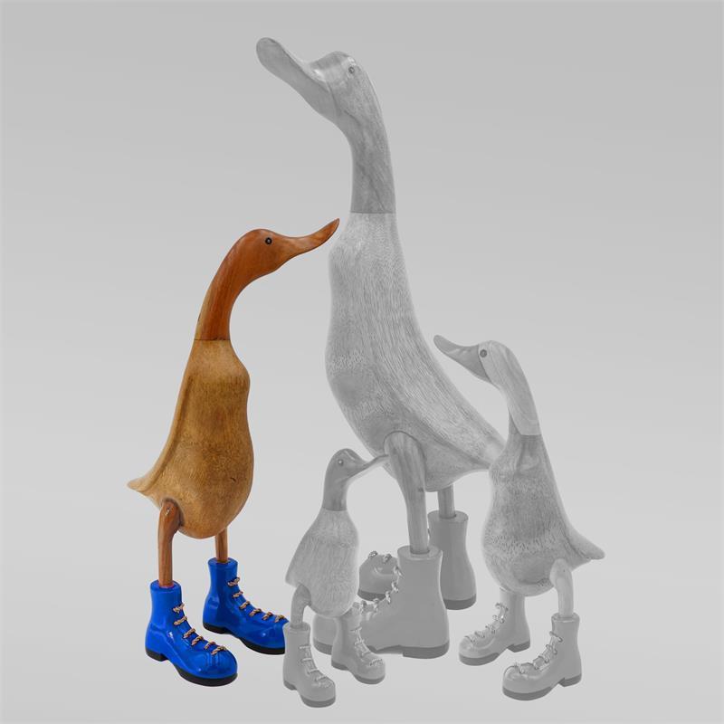 Canard »Konrad« grand dressé marron avec des chaussures bleues