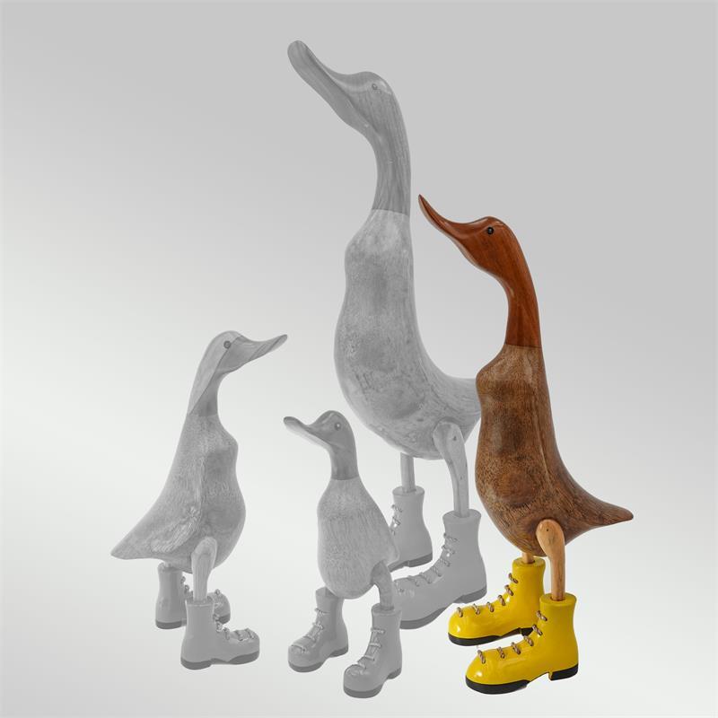 Duck »Jenny« large brown upright yellow shoes