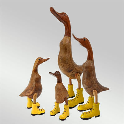 Canard « Jenny » grandes chaussures marron droites jaunes