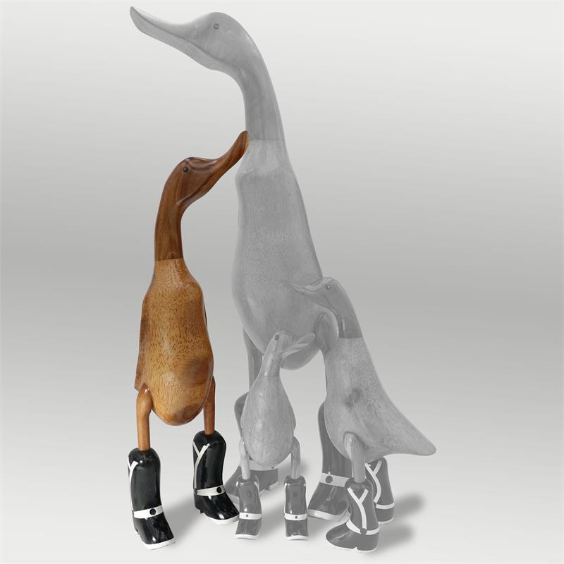 Canard Cowboy « Old Schnatterhand » grand modèle marron avec bottes noires