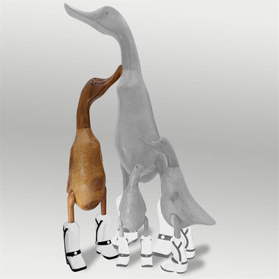 Canard Cowboy »Virgil Erpel« grand marron dressé avec des bottes blanches