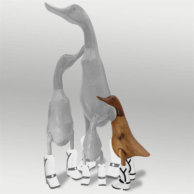 Duck Cowboy »Morgan Drake« medium brown upright Cowboy white boots