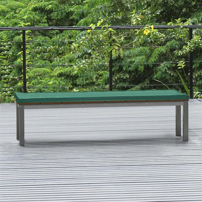 Fides Bank Set 200/2 Teak Grade A mit Edelstahl bestehend aus Fides Esstisch 200 x 100 und 2x Fides Bänke 180 ohne Rückenlehne