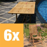 Ensemble Florida 240 composé d'une table extensible Florida 240/180 x 105 et de chaises à dossier haut Florida