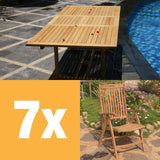 Ensemble Florida 240 composé d'une table extensible Florida 240/180 x 105 et de chaises à dossier haut Florida