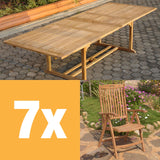 Ensemble Florida 300 composé d'une table extensible double Florida 300/250/200x110 et de chaises à dossier haut Florida
