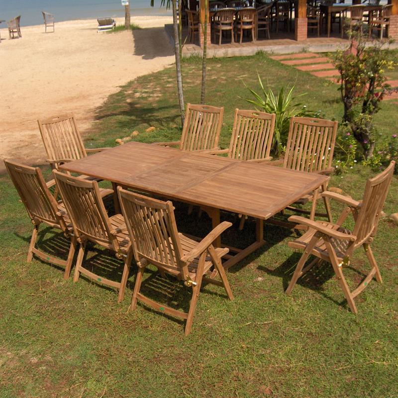 Ensemble Florida 240 composé d'une table extensible Florida 240/180 x 105 et de chaises à dossier haut Florida