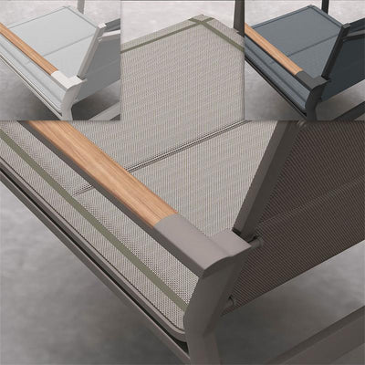 Gazelig Sessel 1 Sitzer  70 x 81,5 x 77 cm Aluminium und Batyline